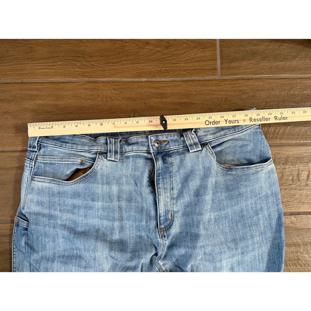 Duluth Trading Co Ballroom Double Flex Jeans Light Wash Relaxed Fit 38x32 Mens - Picture 2 of 11